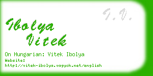 ibolya vitek business card